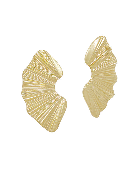 Fanned Metal Post Earring