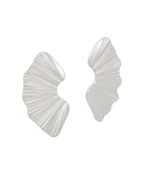 Fanned Metal Post Earring