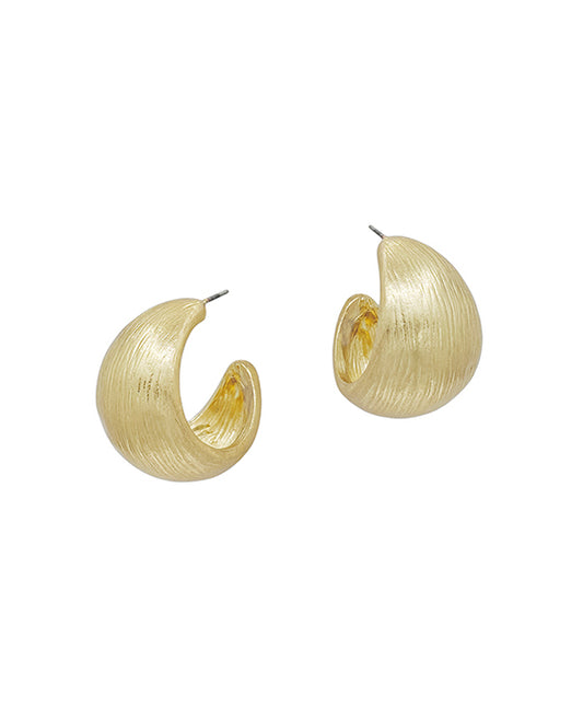 25mm Bold Texture Hoop Earring