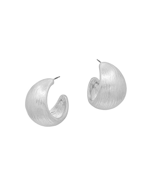 25mm Bold Texture Hoop Earring