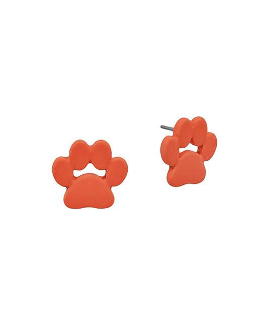 Dog Paw Coat Color Post Earring