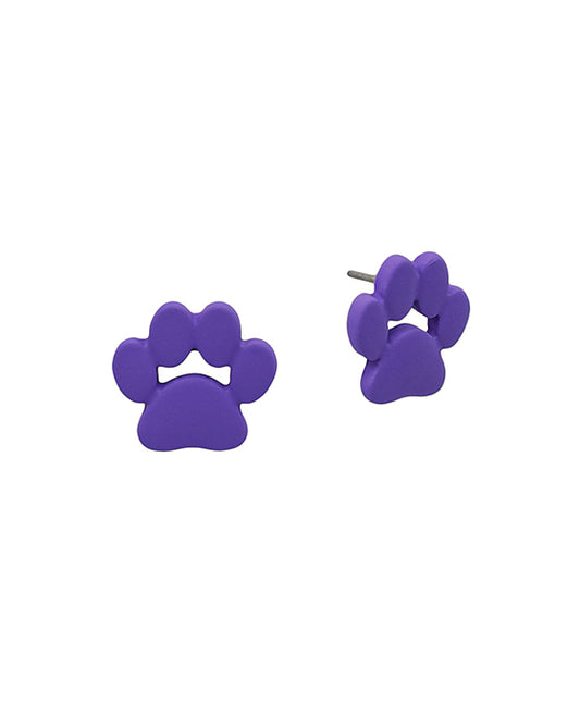 Dog Paw Coat Color Post Earring