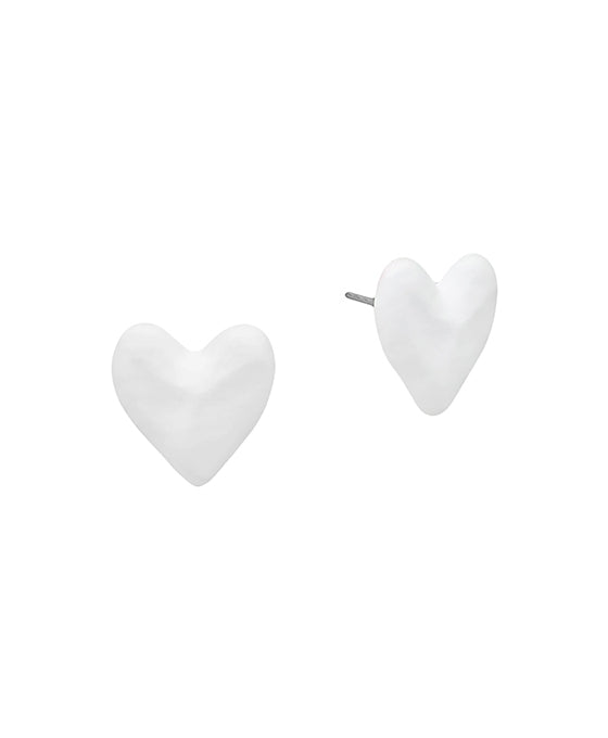 Colored Heart Post Earring