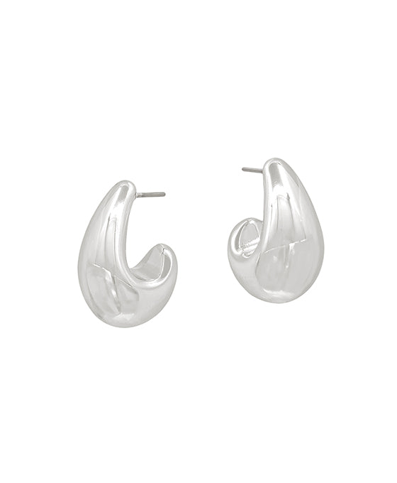 Small Teardrop Metal Post Earring