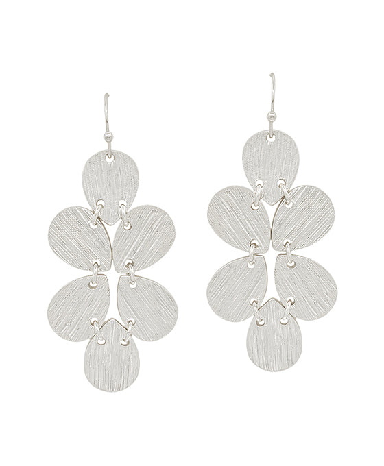 Leaf Shaped Texture Metal Earring
