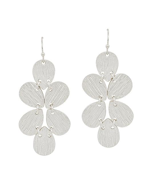 Leaf Shaped Texture Metal Earring