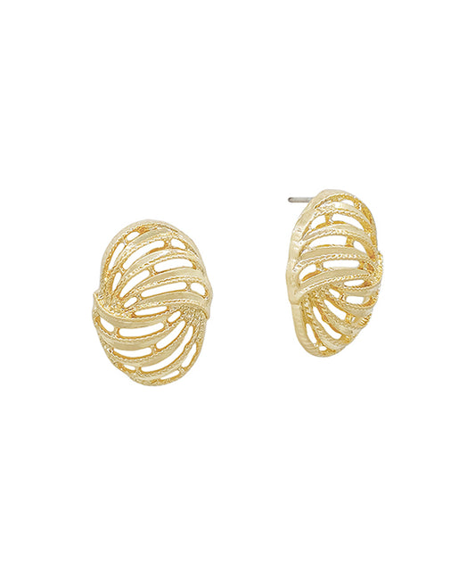 Small Textured Dome Stud Earring