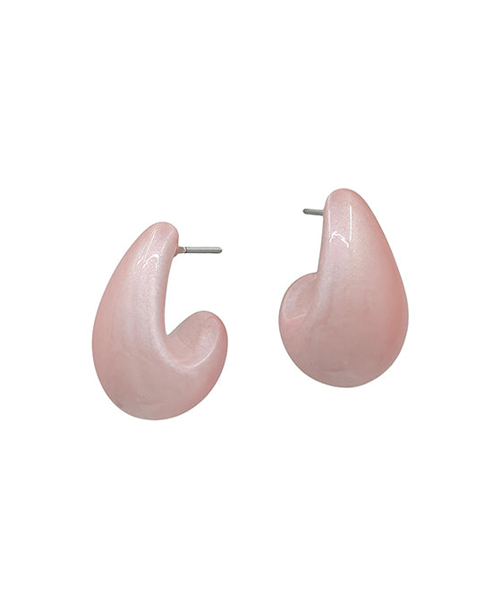 Teardrop Metalic Color Coat Earring