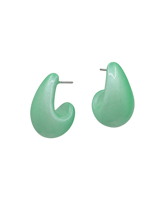 Teardrop Metalic Color Coat Earring