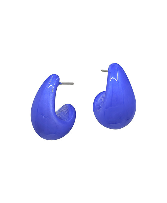 Teardrop Metalic Color Coat Earring