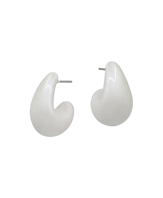 Teardrop Metalic Color Coat Earring