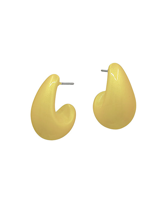 Teardrop Metalic Color Coat Earring