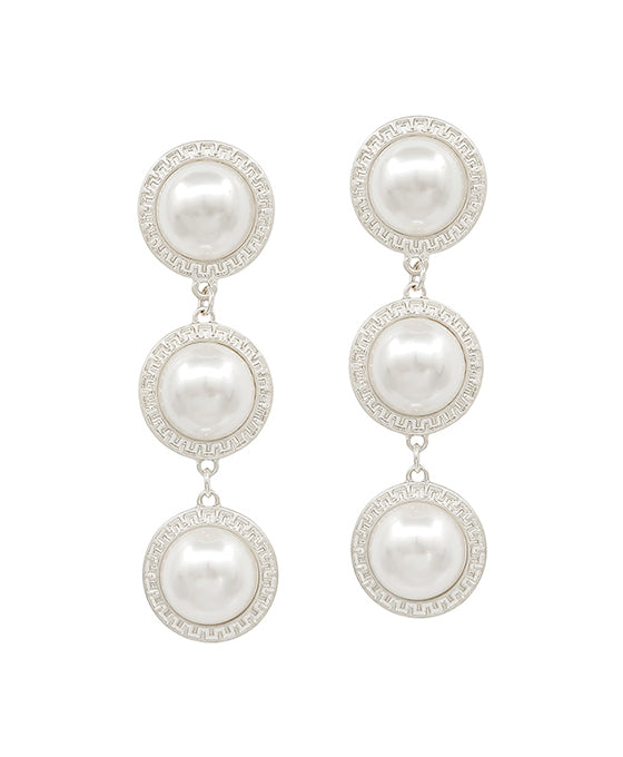 Pearl & Oriental Drop Post Earring