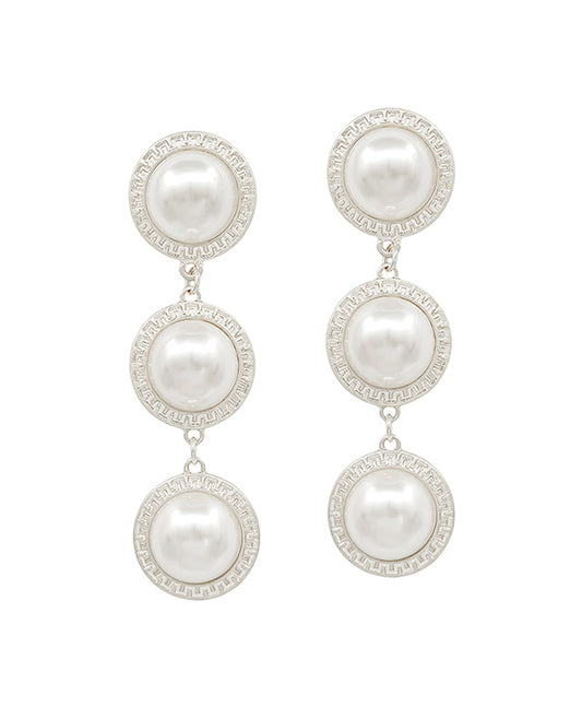 Pearl & Oriental Drop Post Earring