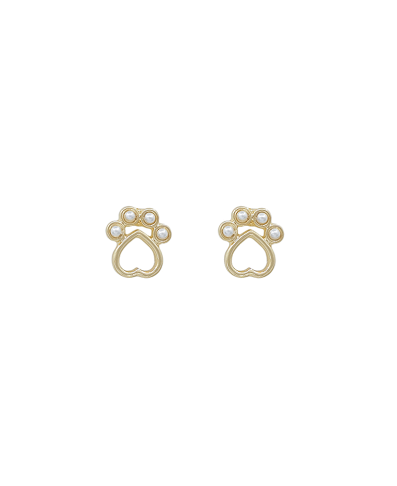 Pearl Paw Post Earring