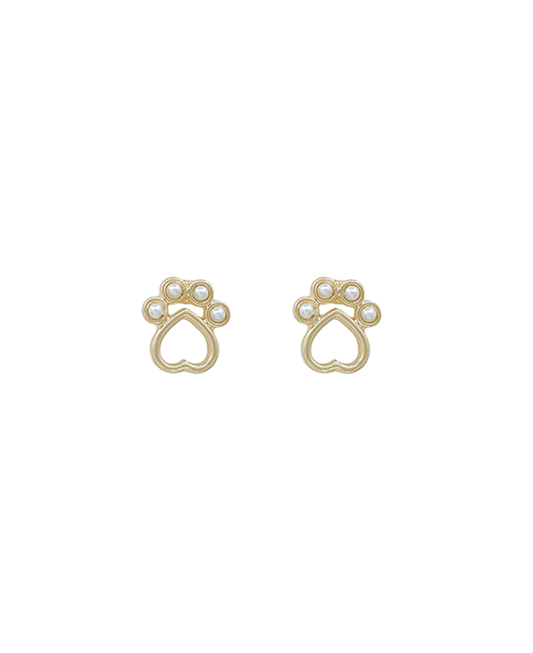 Pearl Paw Post Earring