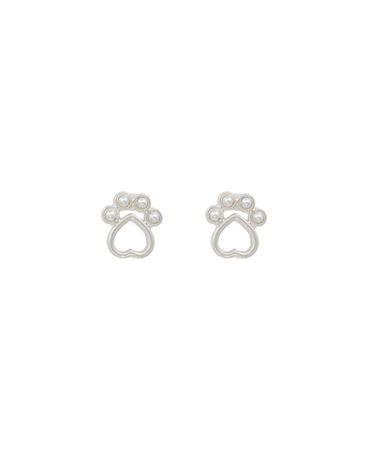 Pearl Paw Post Earring
