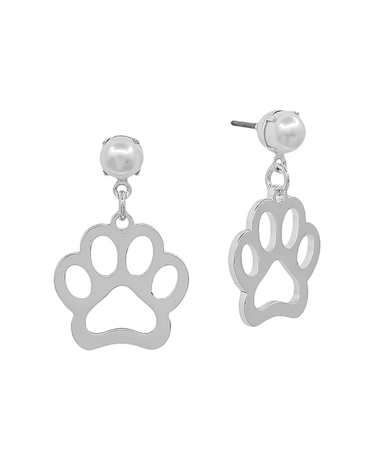 Paw & Pearl Post Earring