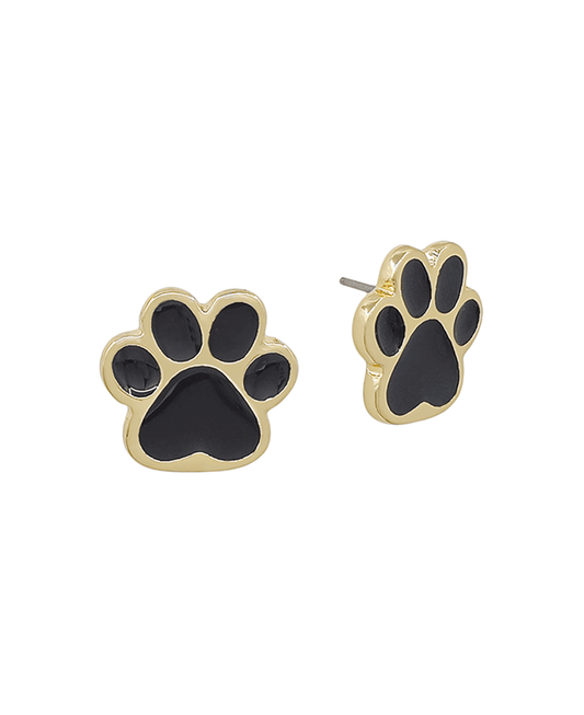 Paw Epoxy Colored Metal Earring