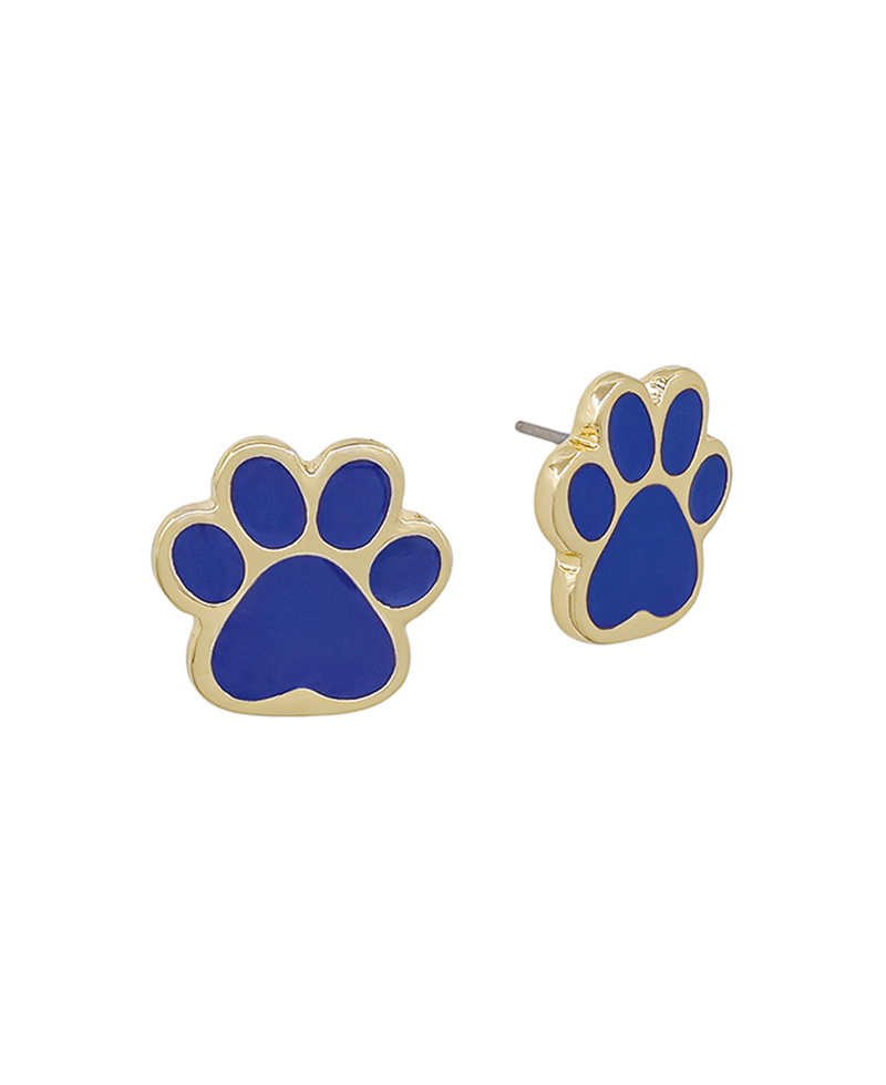 Paw Epoxy Colored Metal Earring
