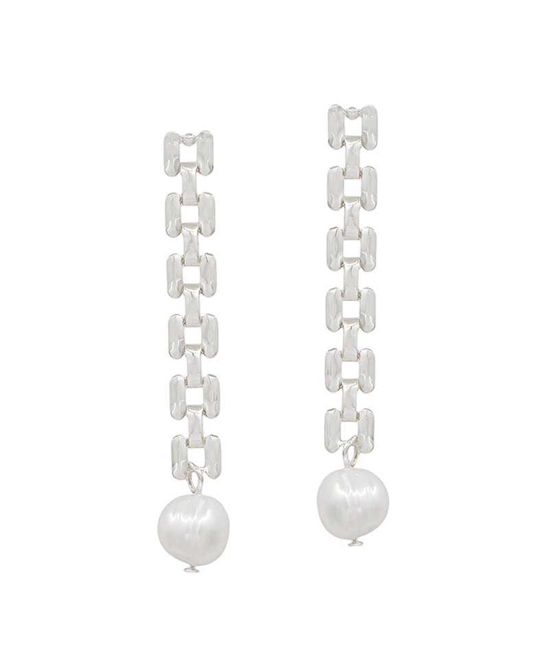 Watch Chain Linear w/ FWP Earring