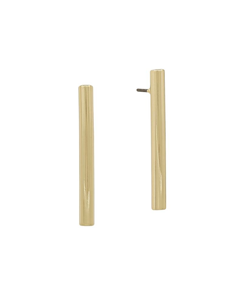 Metal Cylinder Post Earring
