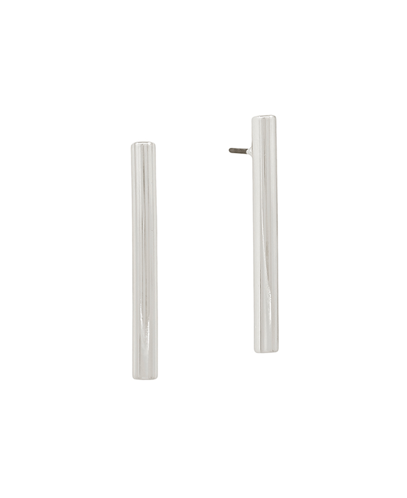 Metal Cylinder Post Earring