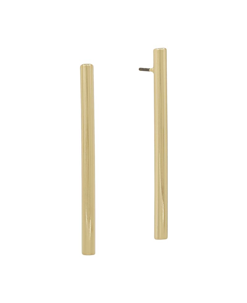 Metal Cylinder Post Earring