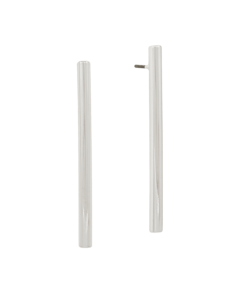 Metal Cylinder Post Earring