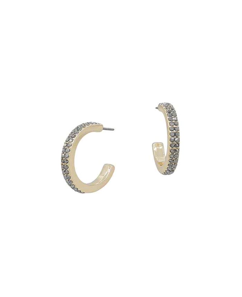 Paved 20mm Hoop Earring