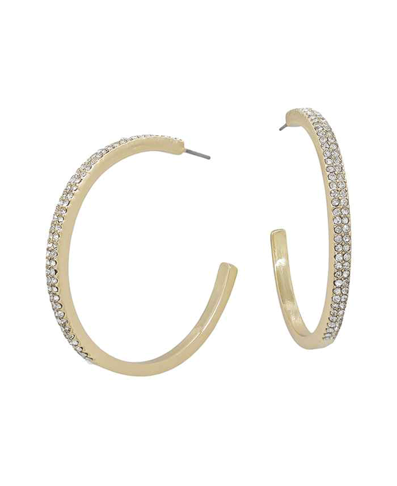 Paved 44mm Hoop Earring