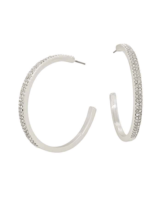 Paved 44mm Hoop Earring