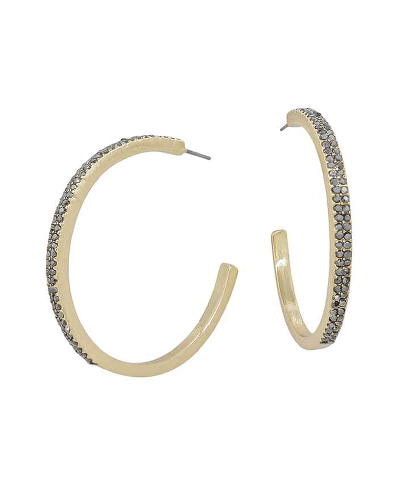 Paved 44mm Hoop Earring