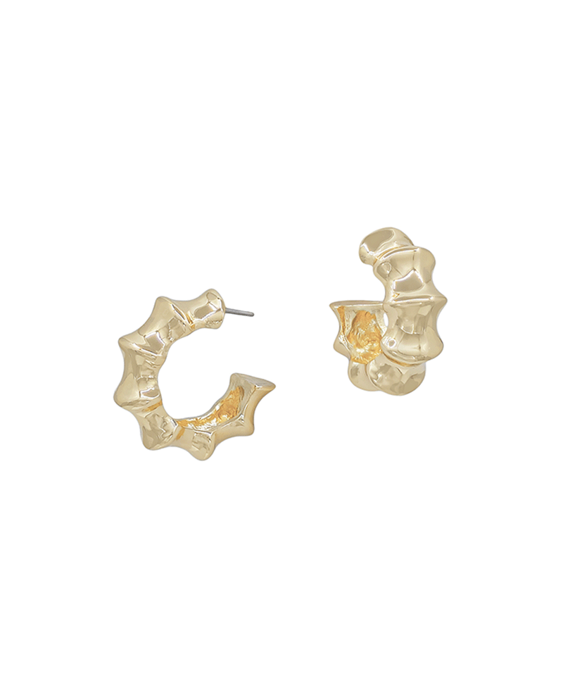Geo Metal Shape Bold Hoop Earring