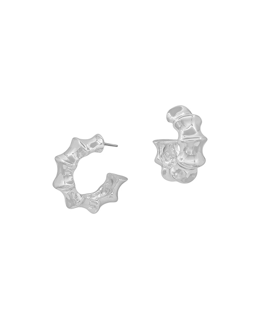 Geo Metal Shape Bold Hoop Earring