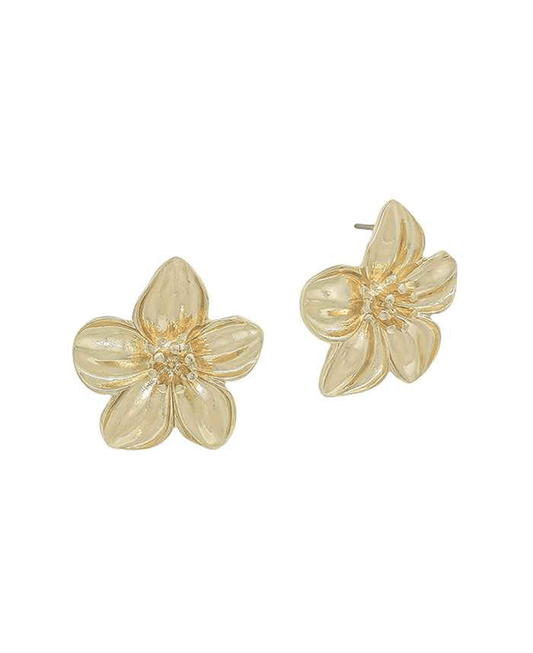 20mm Flower Metal Post Earring