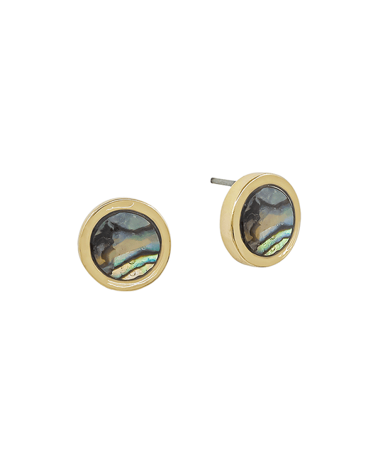 Mop Circle 10mm Post Earring