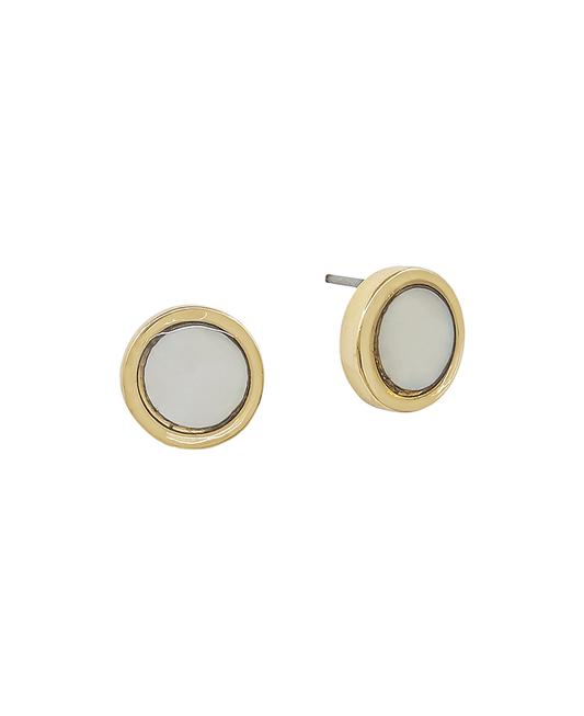 Mop Circle 10mm Post Earring