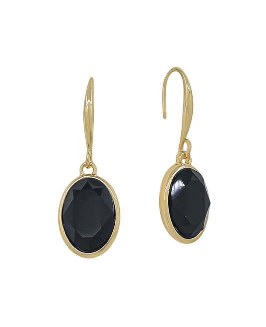 15mm Oval Shaped Crystal Earring