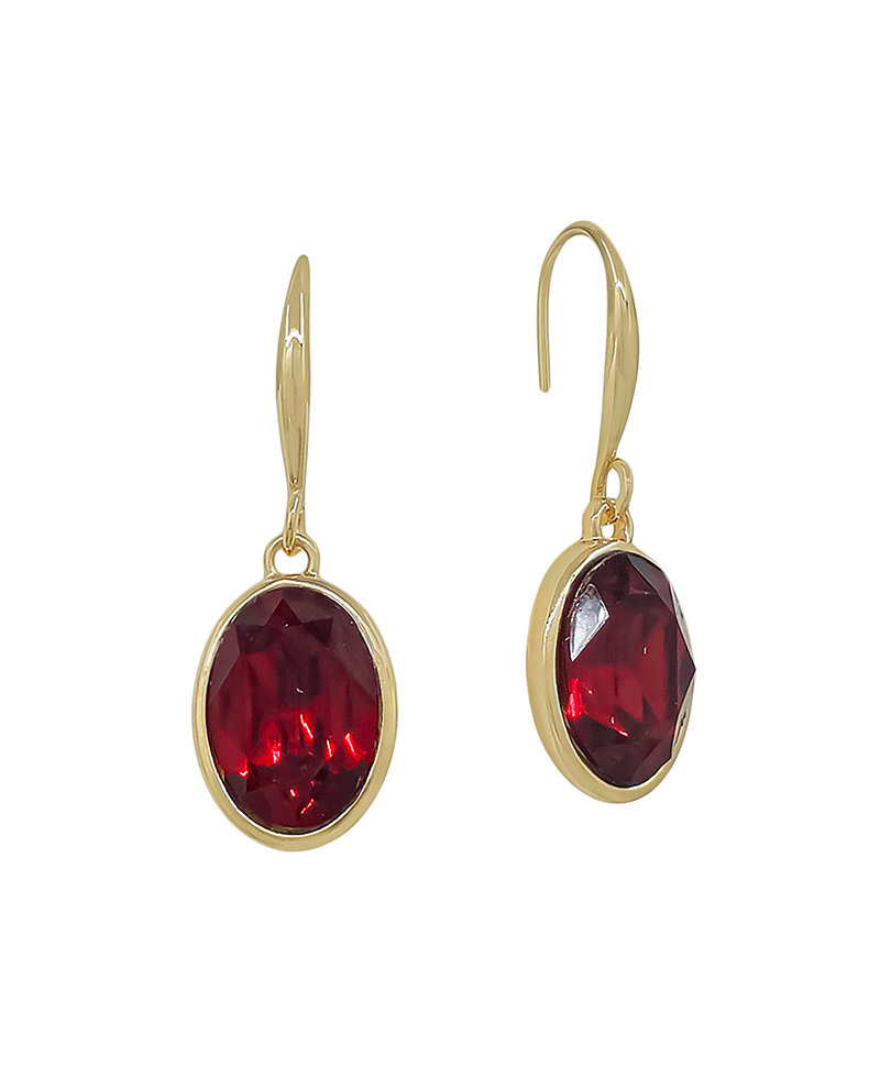 15mm Oval Shaped Crystal Earring