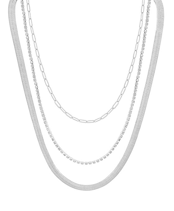 Snake 3 Layered Necklace