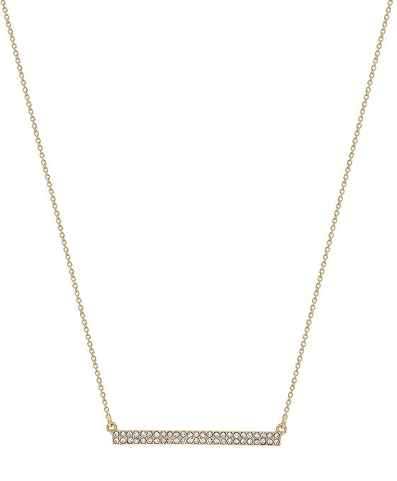Pave Stone Bar Necklace