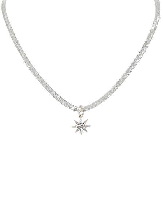 Star Pave Charm Snake Chain Chocker