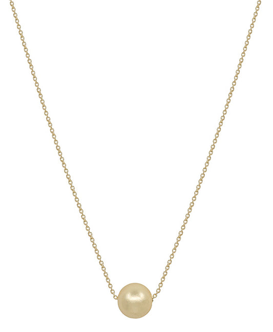 12mm Metal Ball Short Necklace