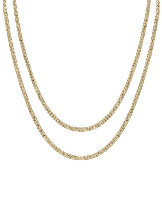 Double Layered Snake Chain Necklace