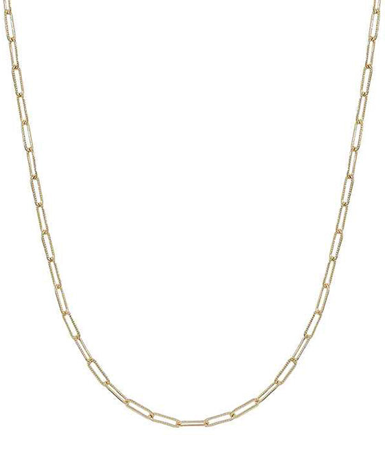 16 Inches Textured Clip Chain Short Necklace