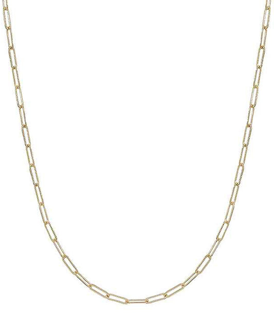 16 Inches Textured Clip Chain Short Necklace