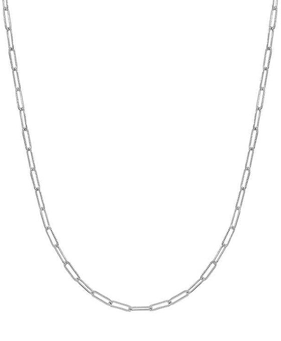 16 Inches Textured Clip Chain Short Necklace