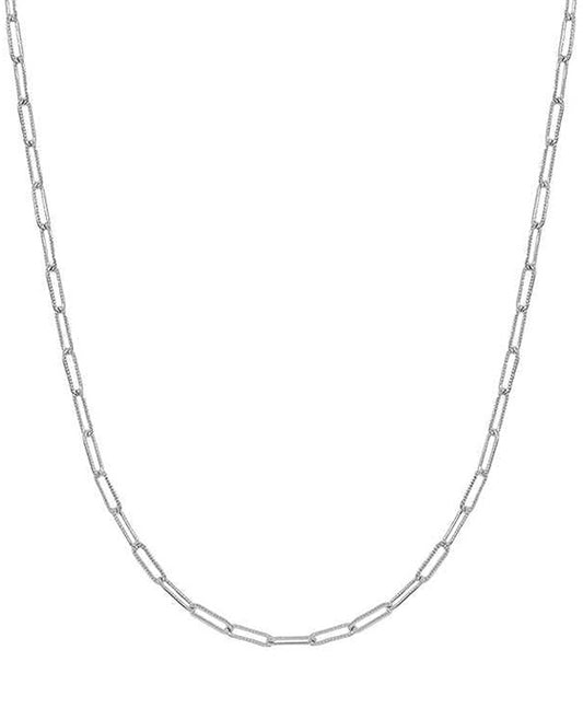 16 Inches Textured Clip Chain Short Necklace
