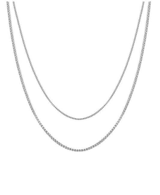 Box Chain Double Layer Short Necklace